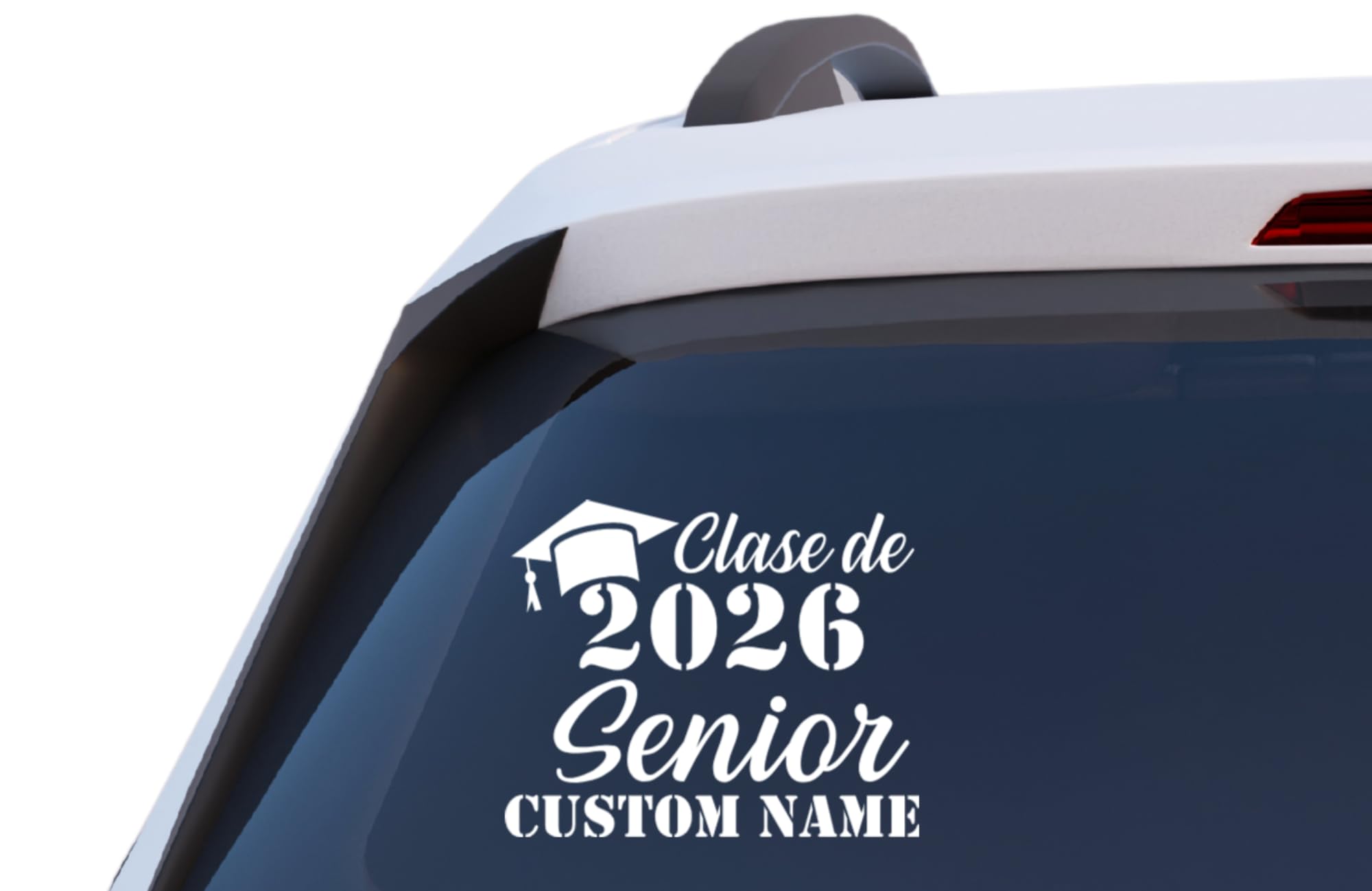 Clase de 2026 Senior Custom Name Vinyl Decal Sticker in Spanish, Personalized Graduation Cap Design