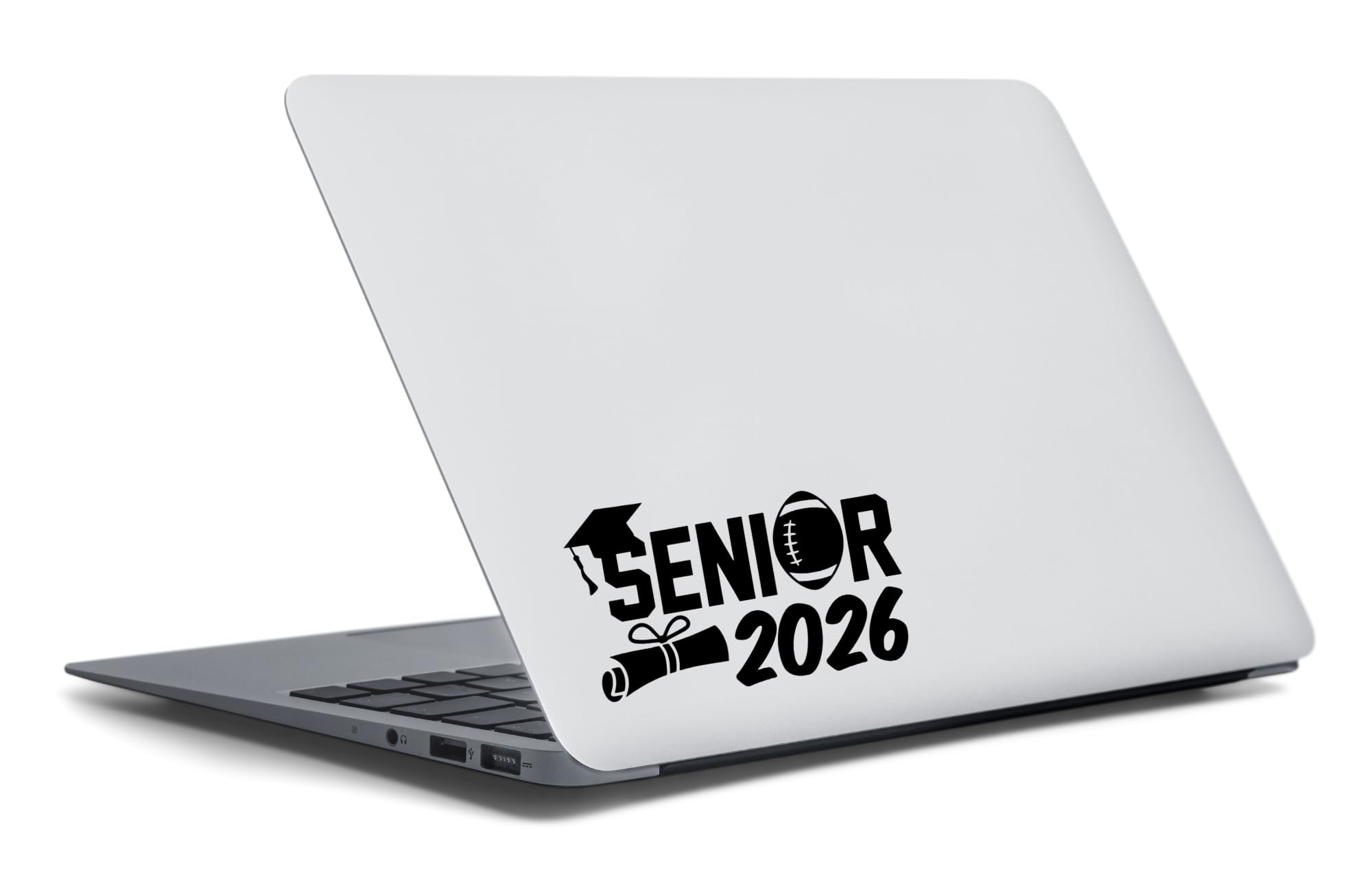 Senior 2026 Football Graduation Vinyl Decal Sticker, Multiple Color Options Available