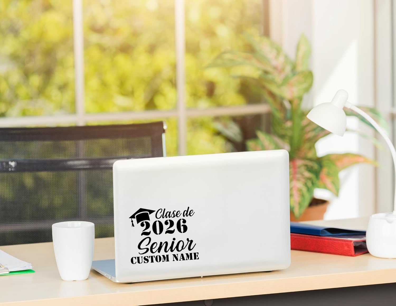 Clase de 2026 Senior Custom Name Vinyl Decal Sticker in Spanish, Personalized Graduation Cap Design