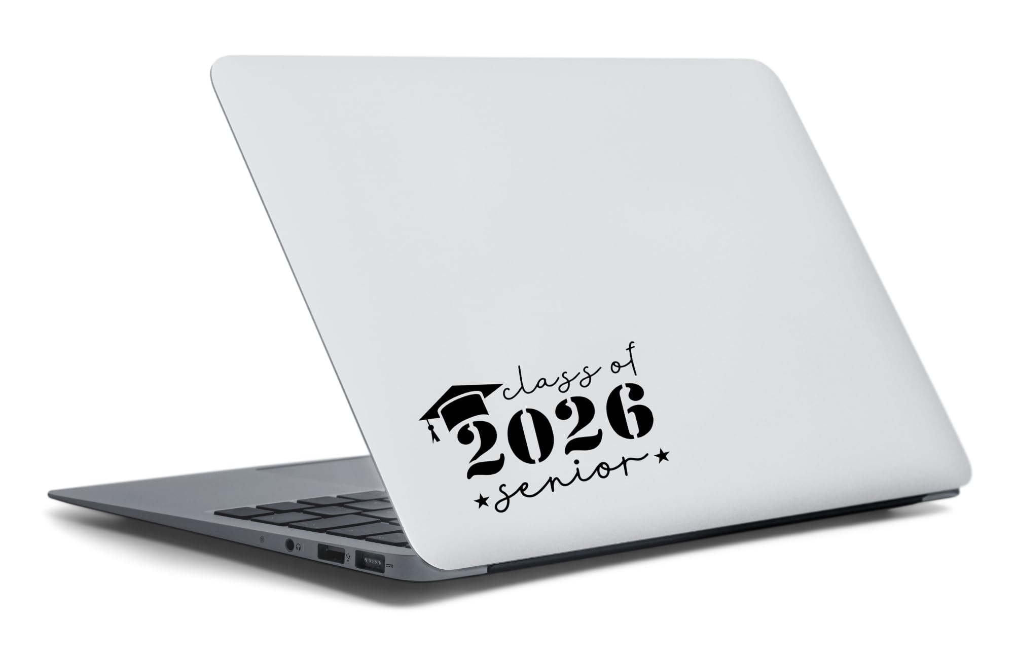 Senior Class of 2026 Grad Vinyl Decal Sticker with Graduation Cap and Diploma Design